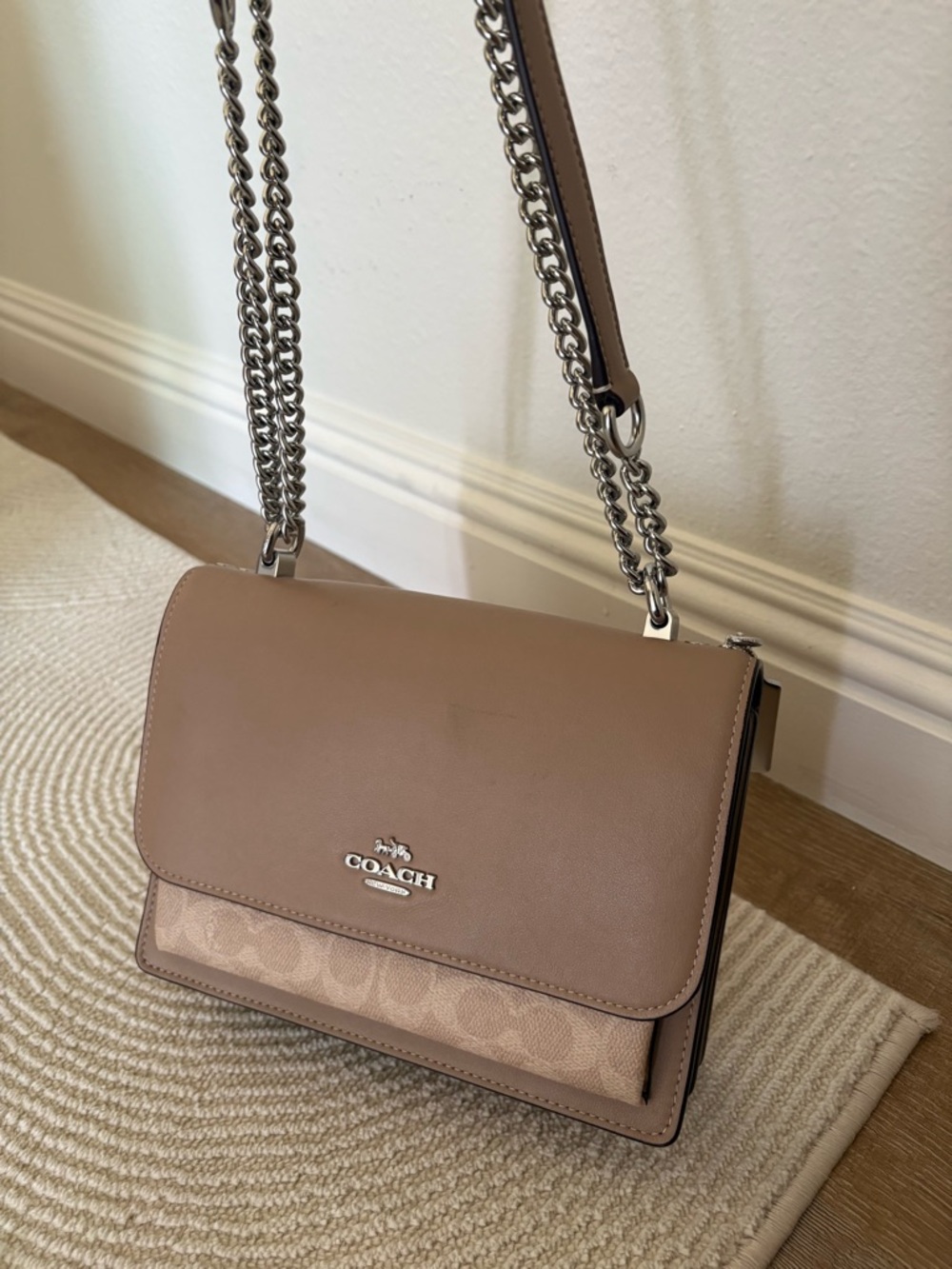 Coach Klare Crossbody Bag In Signature Canvas - Sand /Taupe/ Silver - Picture 3 of 13